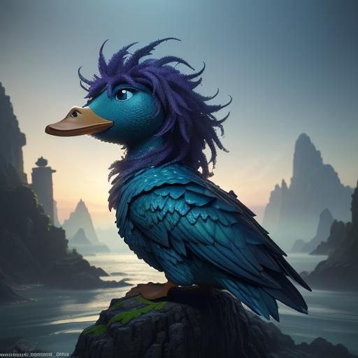 Armored Grape Duck Battles Cuthulu in Atlantis