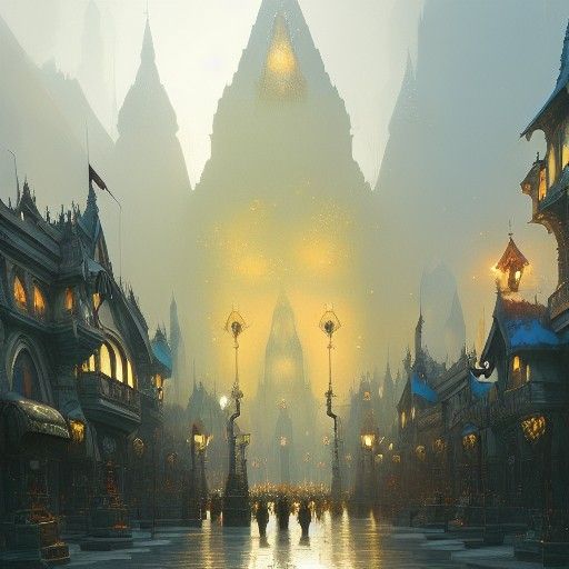 Dwarven morning city