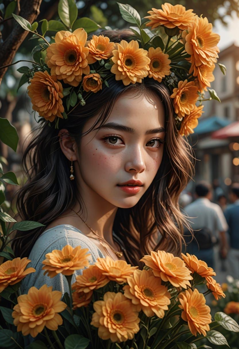 Realistic Portrait of a Girl in 4K