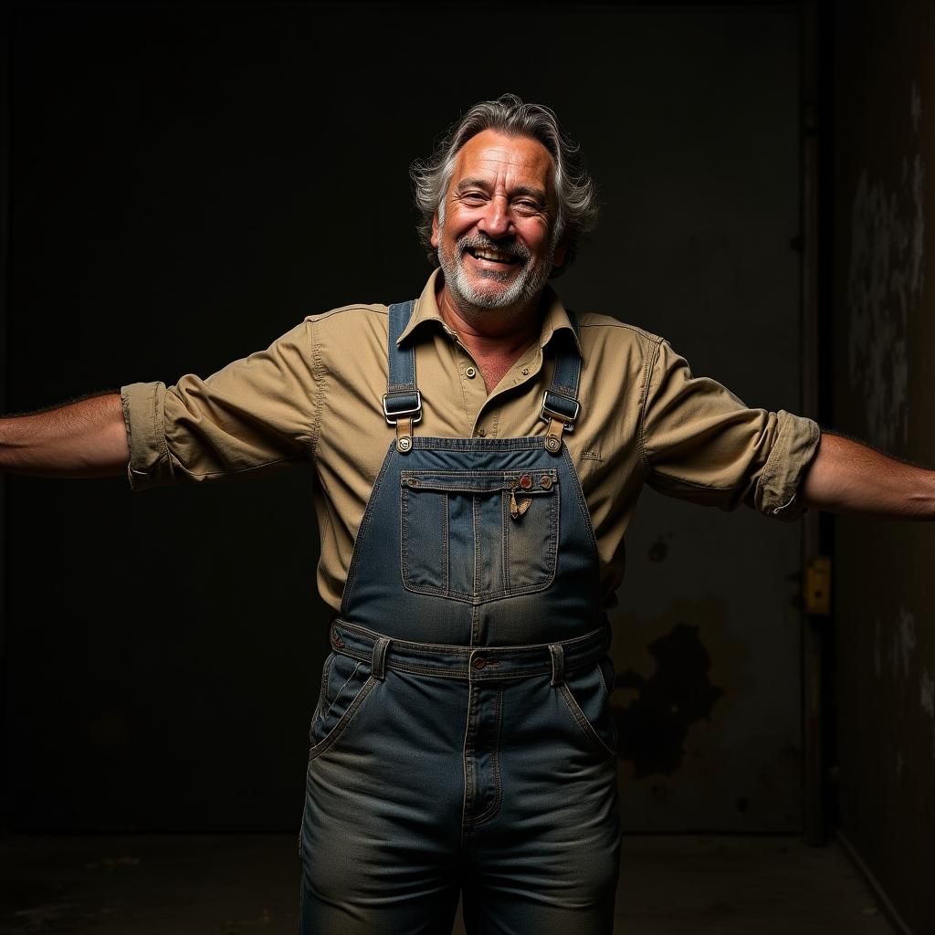 Chilean Bulldozer Operator in Photorealistic Style