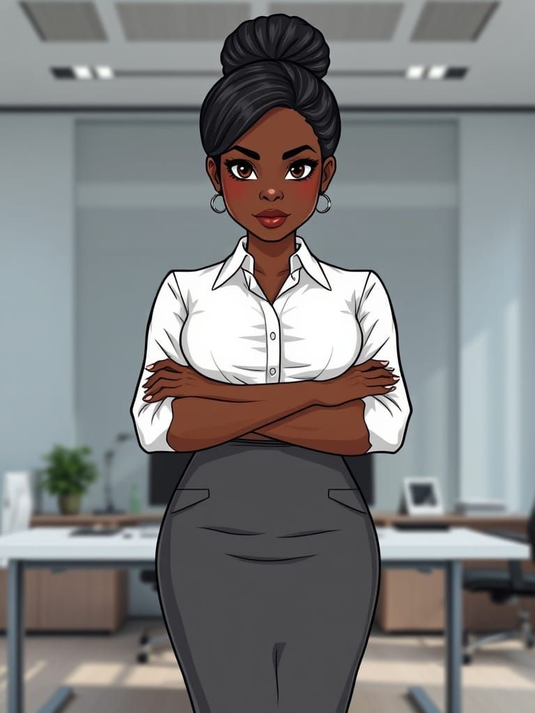 Confident African Woman in Professional Attire