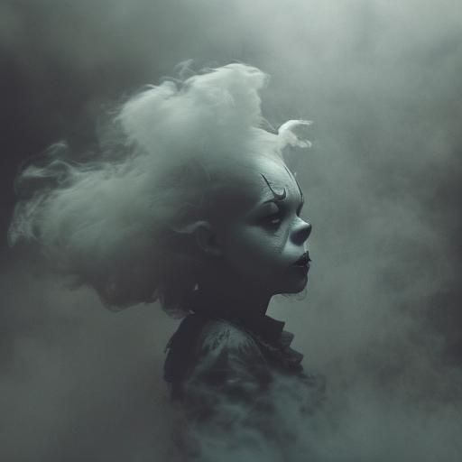 Smoky Pennywise: A Spine-Chilling Horror Image