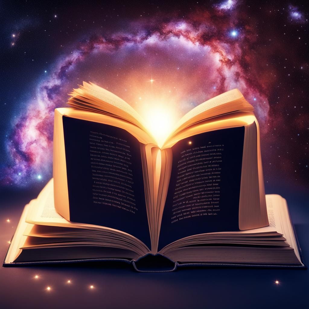 novel magic bookcept planet sky galaxy milky-way fantasy beautiful