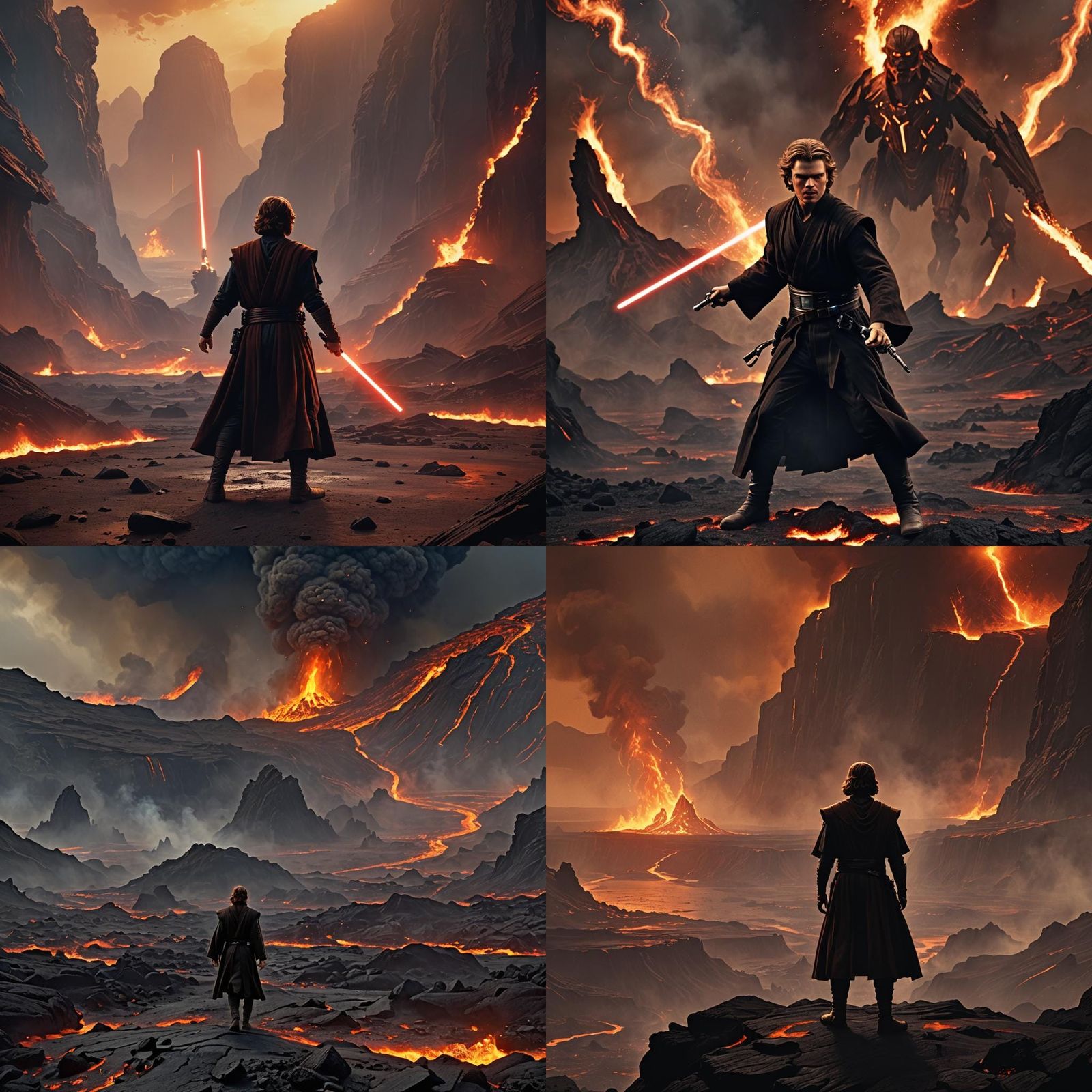 Alternate Star Wars: Anakin Survives on Mustafar