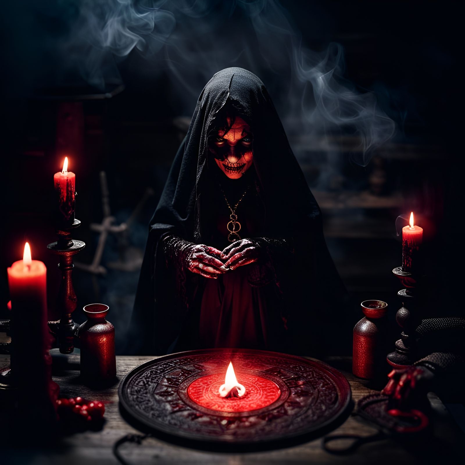 Eerie Occult Magic: Witch Doll Demon Summoning