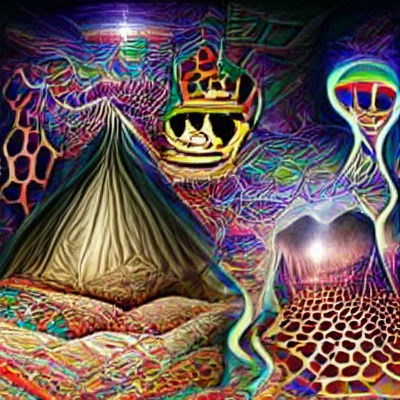 Surreal Geometric Landscape in Dreamlike Realm