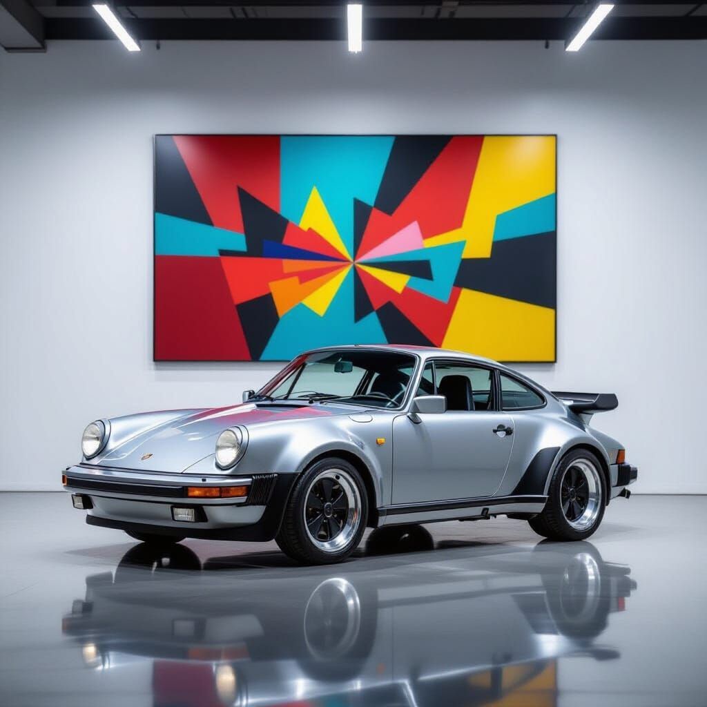 1980 Porsche 930 Turbo Artfully Displayed in Modern Garage