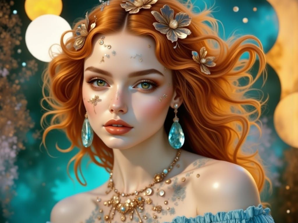 Mysterious Autumn Heath Landscape in Neoluminist Style