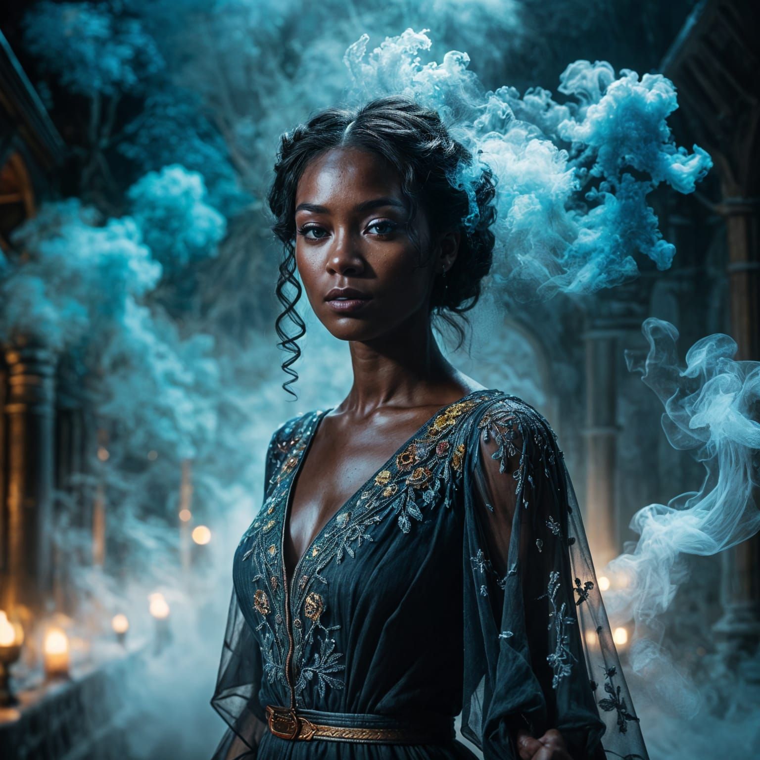 Ethereal Girl in Moody, Detailed Digital Art