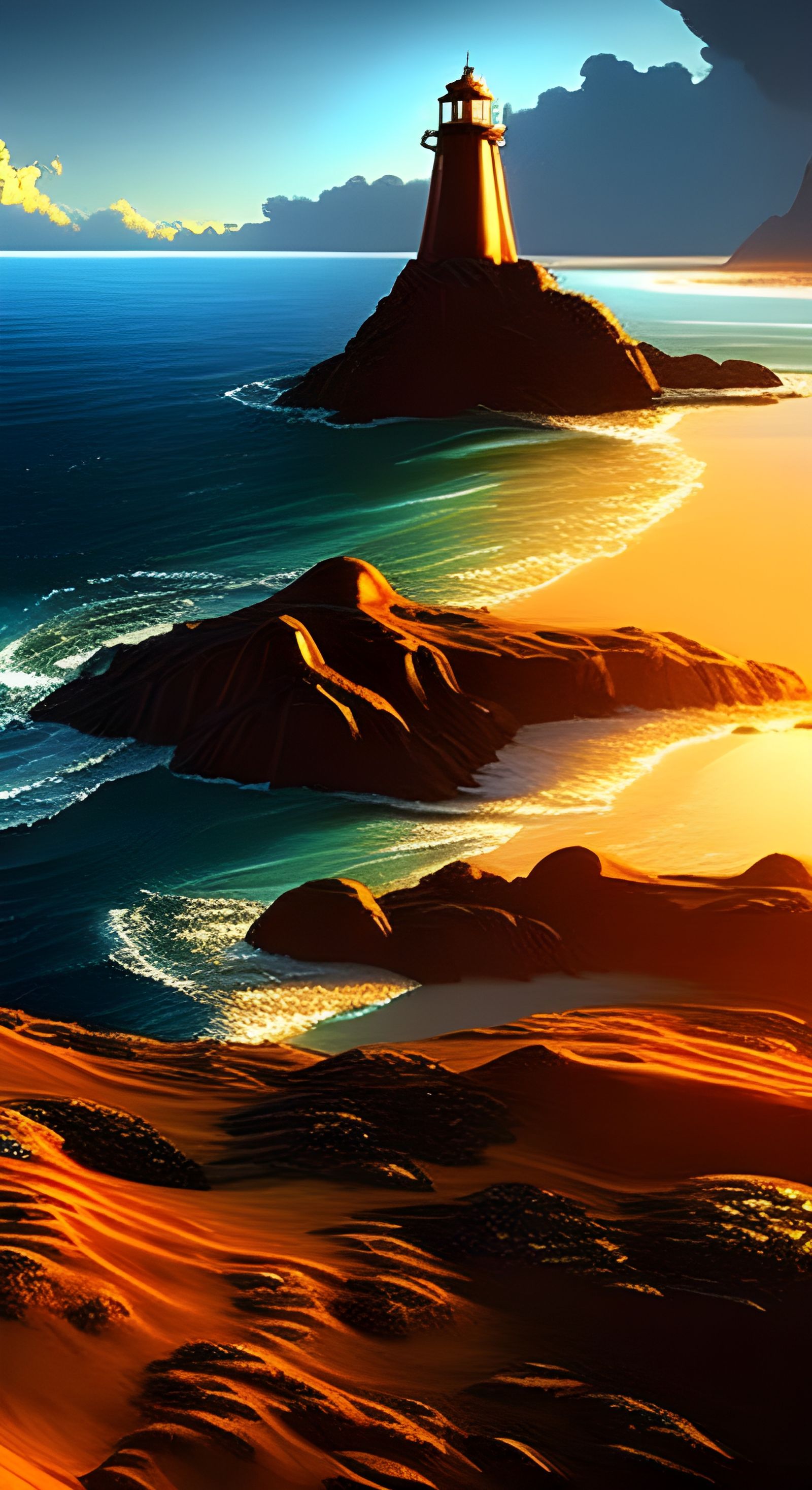 lighthouse on a beach