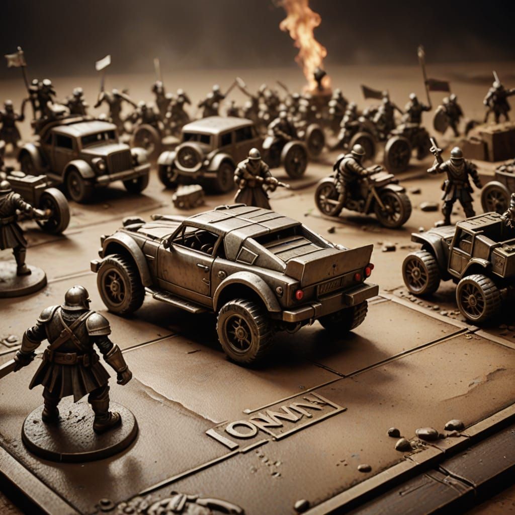 Monopoly Pieces Wage Epic War in Detailed Concept Art