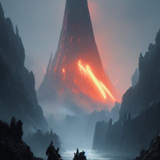 Mordor Dark Fantasy Concept Art in 8K Resolution