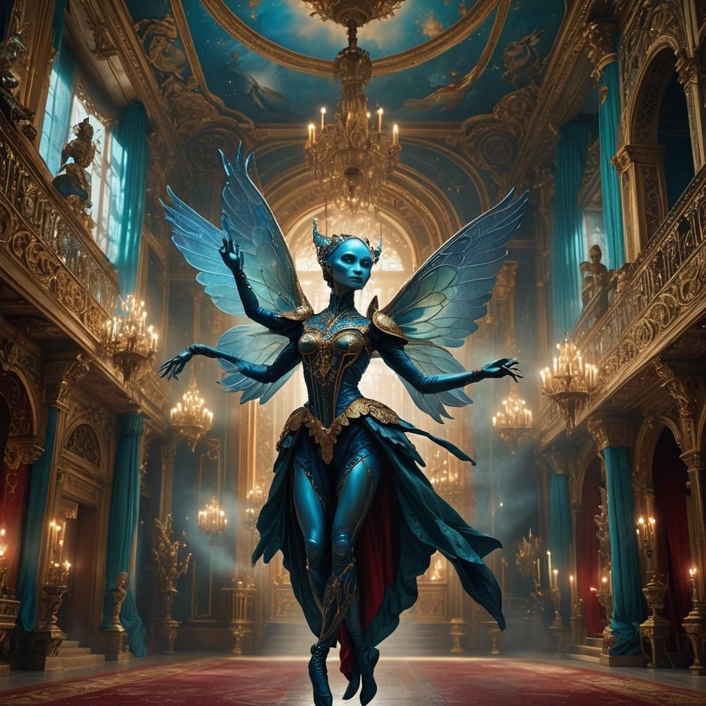 Alien Ballerina Dances in Russian Opera: Matte Painting