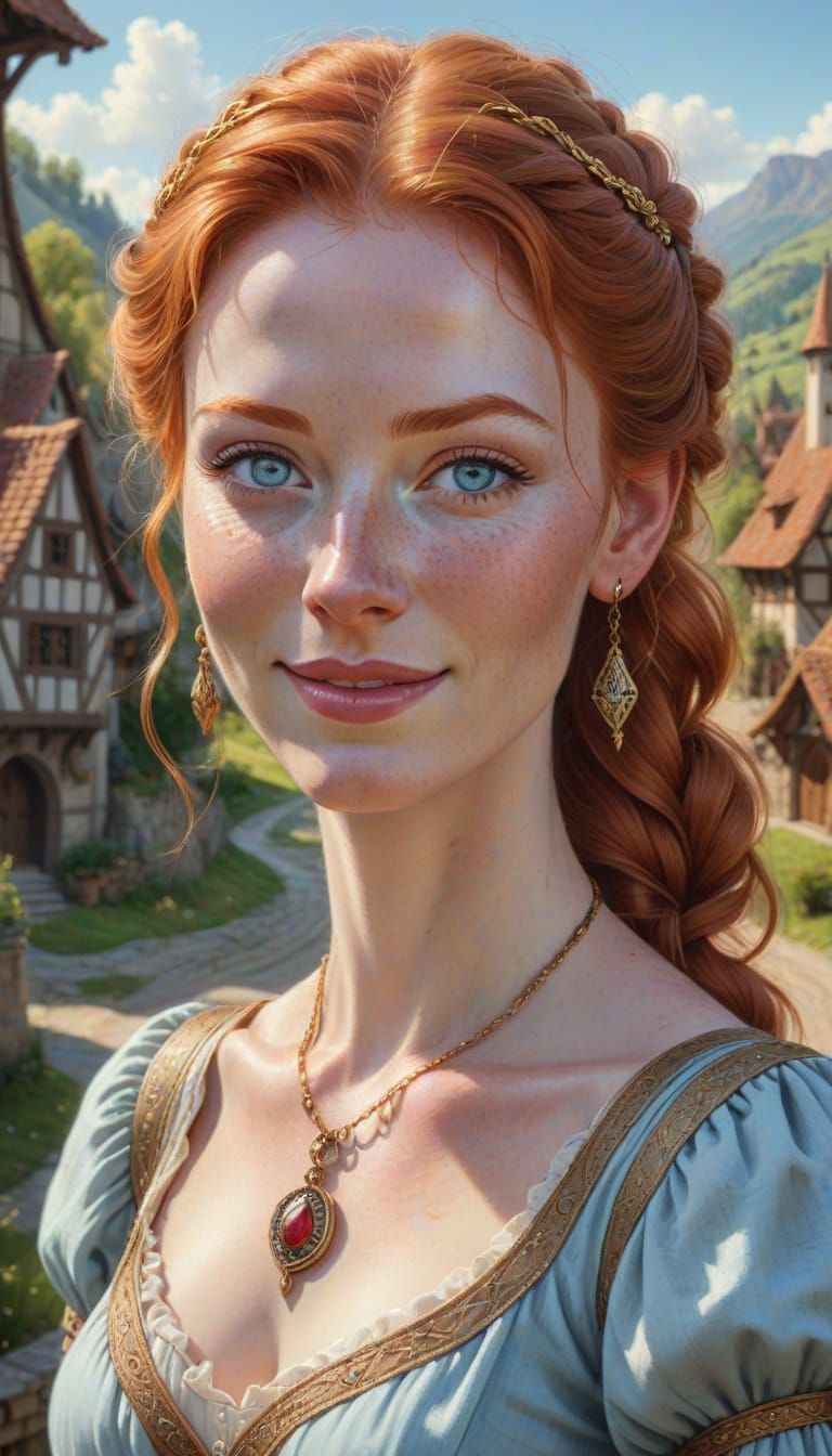 Medieval Fantasy Portrait: Freckled Thief in Pastel