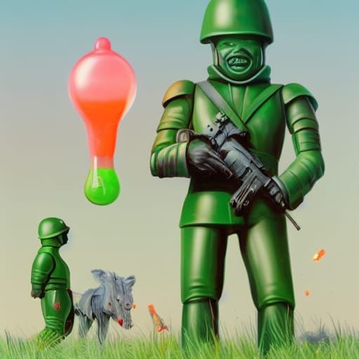 Giant Toy Soldier and Gummy Bear Battle