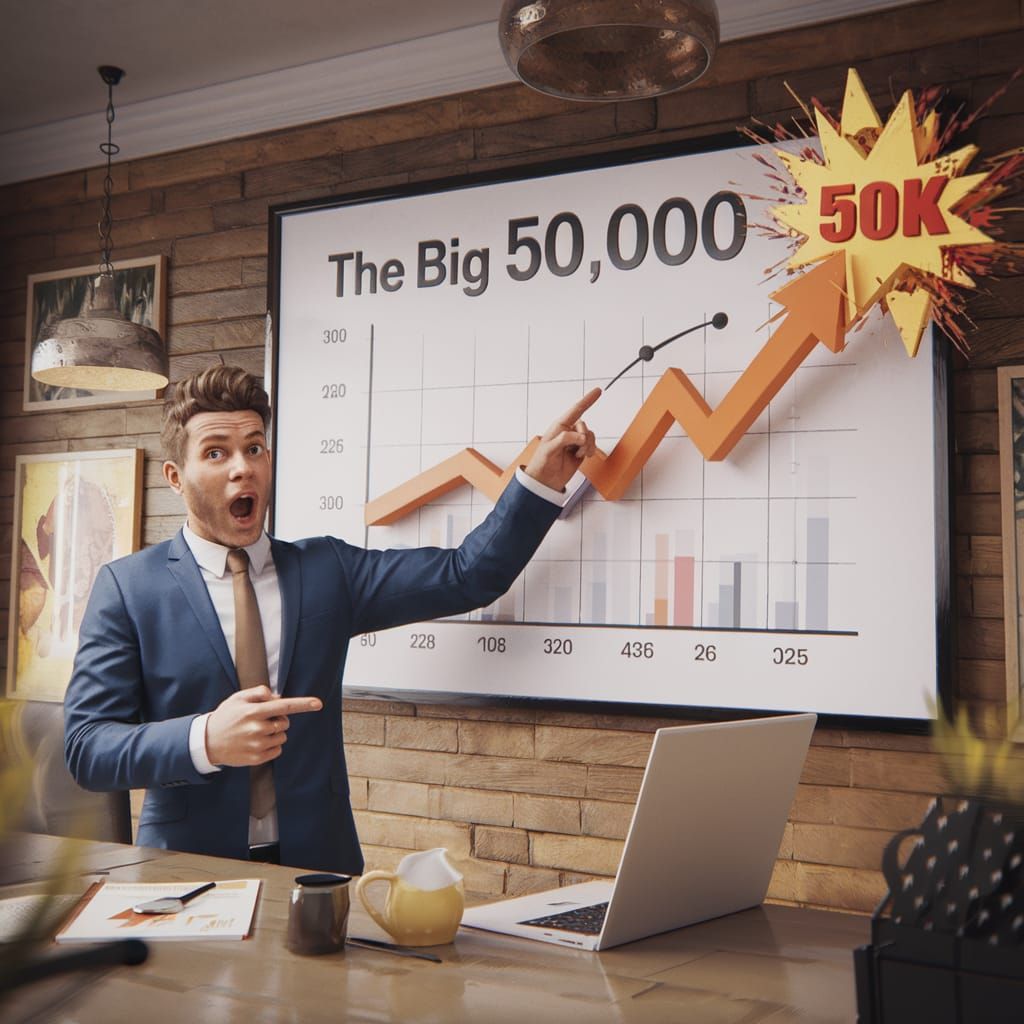 Salesman Presentation with Exploding Graph in Detailed Paint...