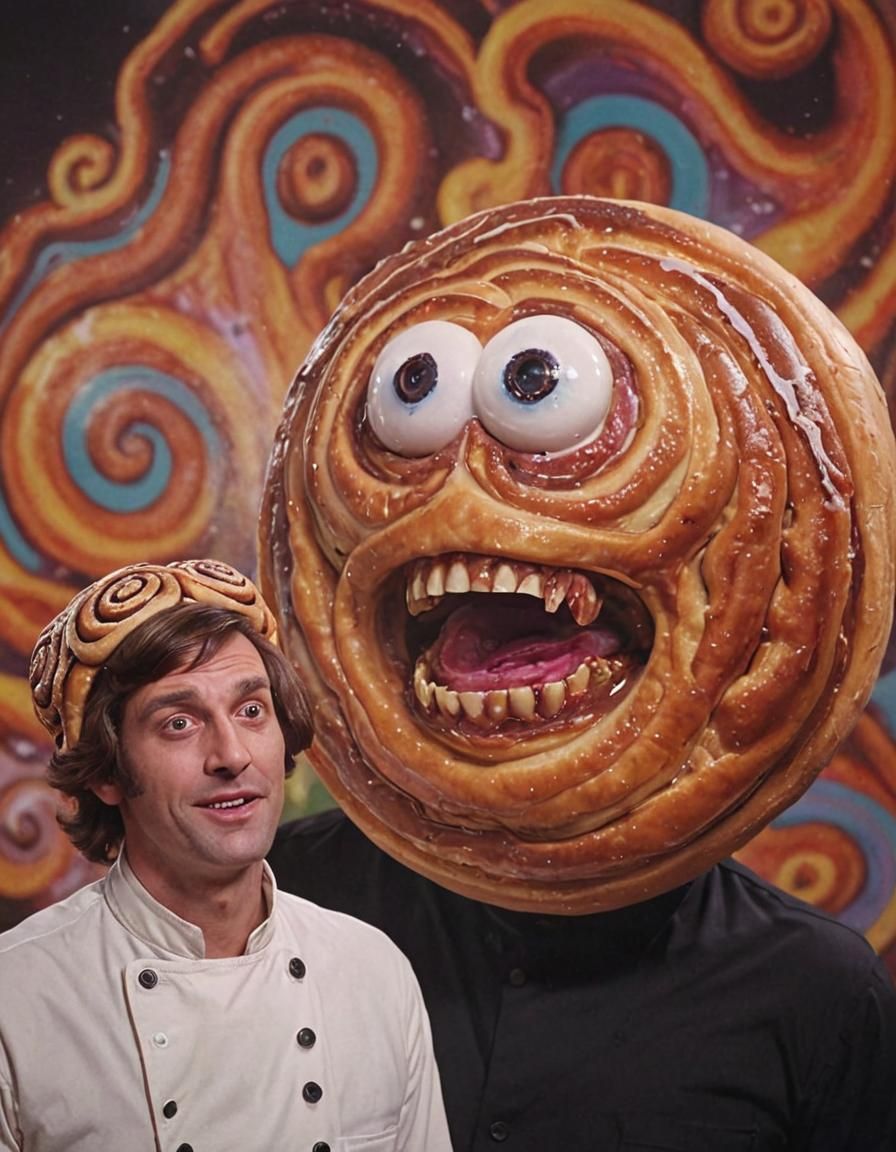 Cycloptic, Spiraling Cinnamon Bun Full Mask in Psychedelic 7...