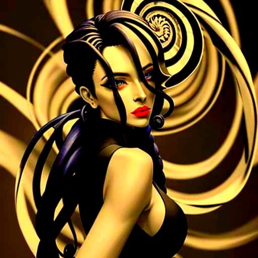 Abstract Spiral Design: Twisting Forms