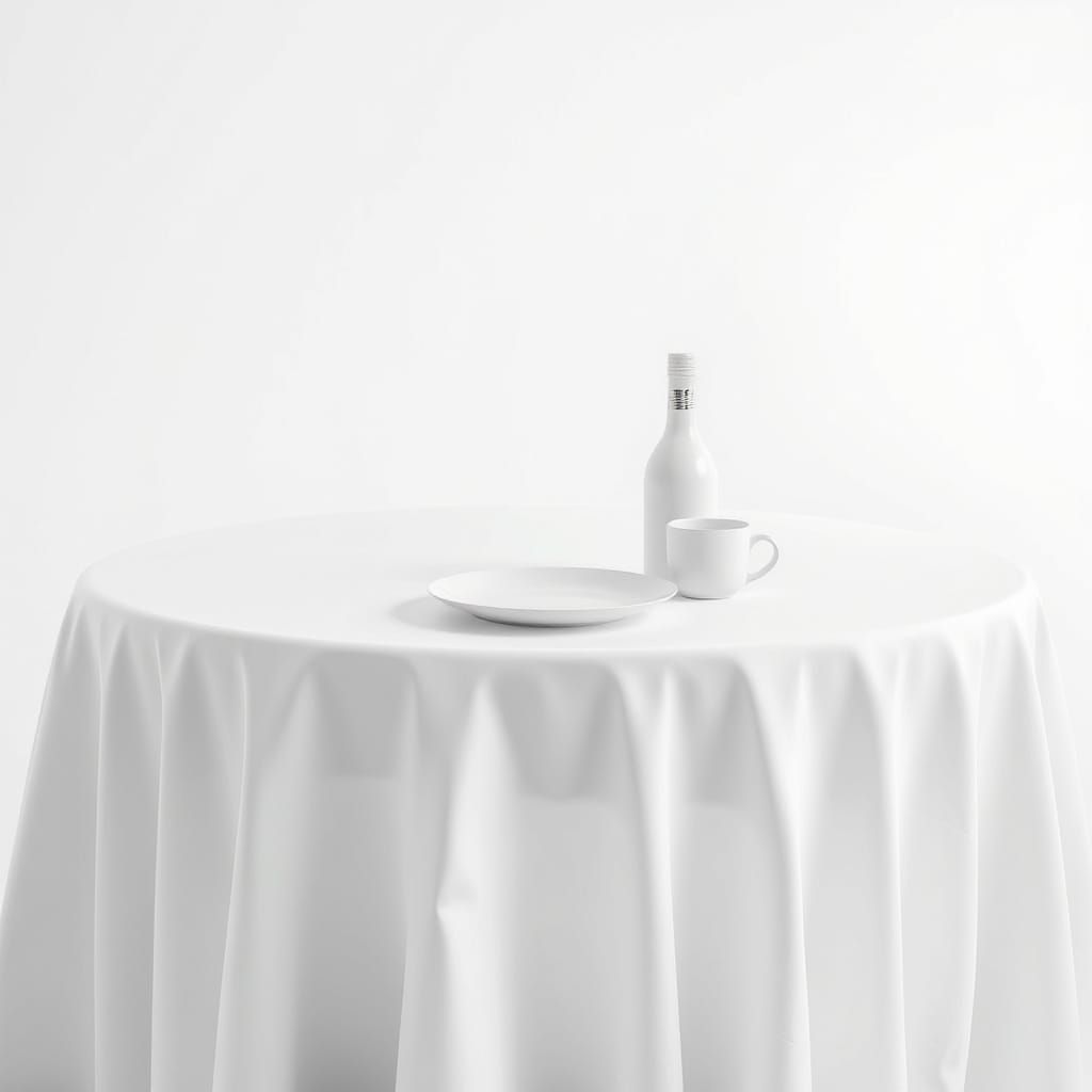 Minimalist White Still Life on Epic Cinematic Matte Painting