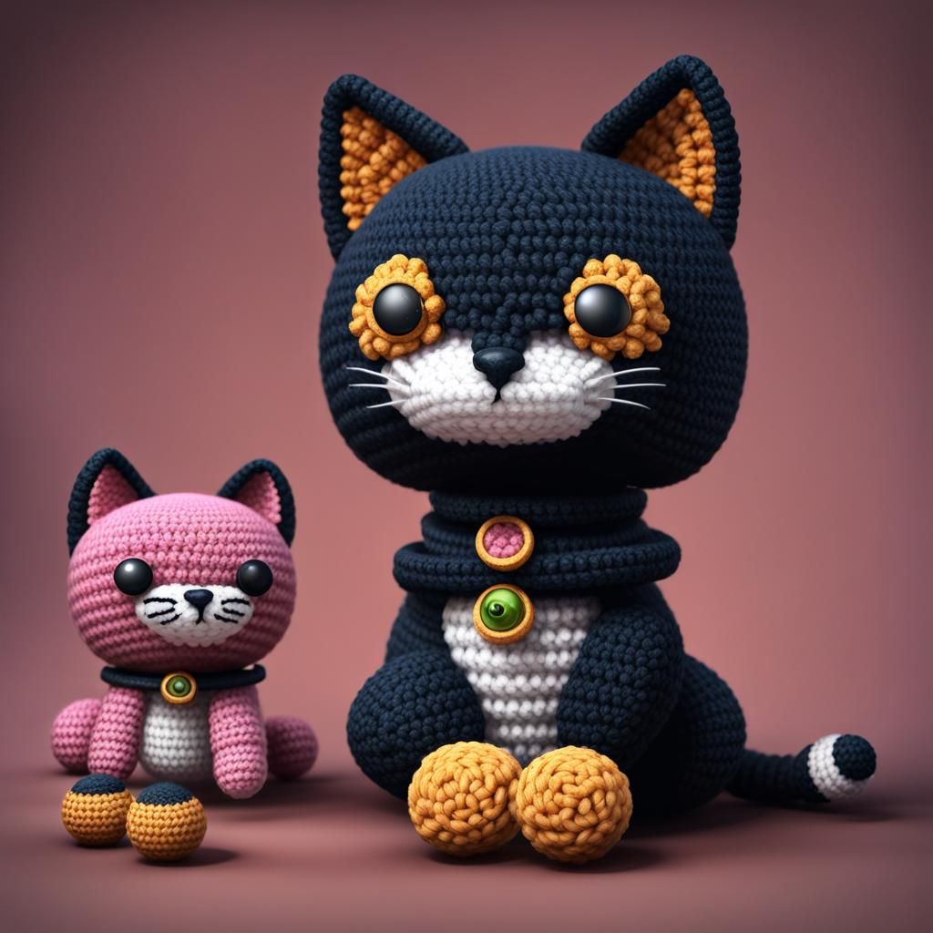 Crochet Cat Amigurumi: Dark and Dangerous