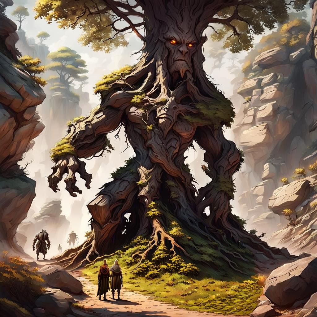 Treant's Secrets: Druid and Elf Encounter