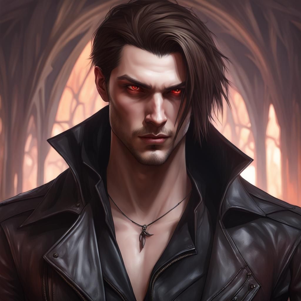 Badass Vampire Portrait in Modern Goth Style