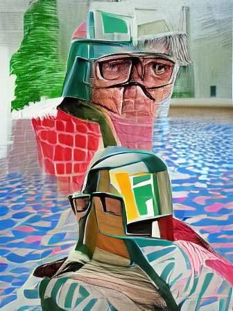 Boba Fett as Pop Art Portrait