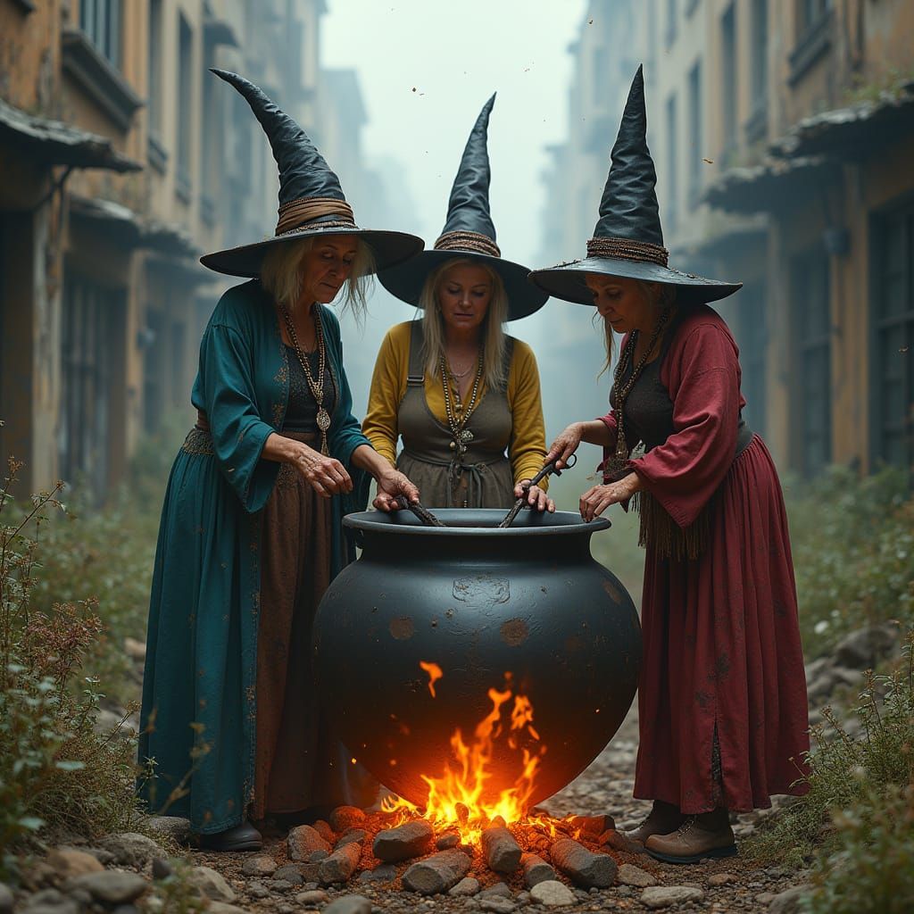 Witches Brew Potion in Urban Wasteland Portrait