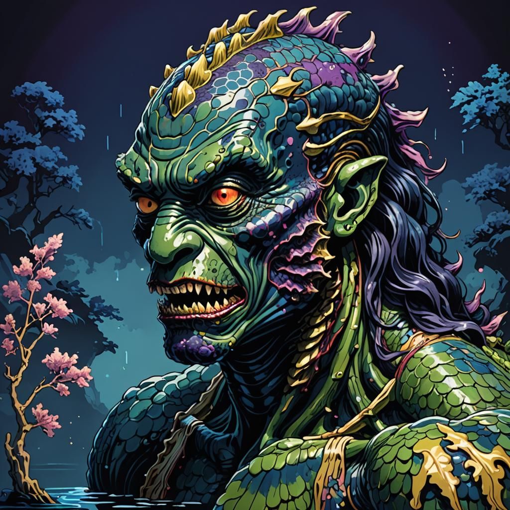 Creature from the Black Lagoon: Ukiyo-e Portrait