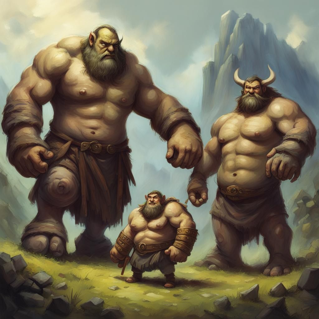 Giants and Ogres Generated by AI