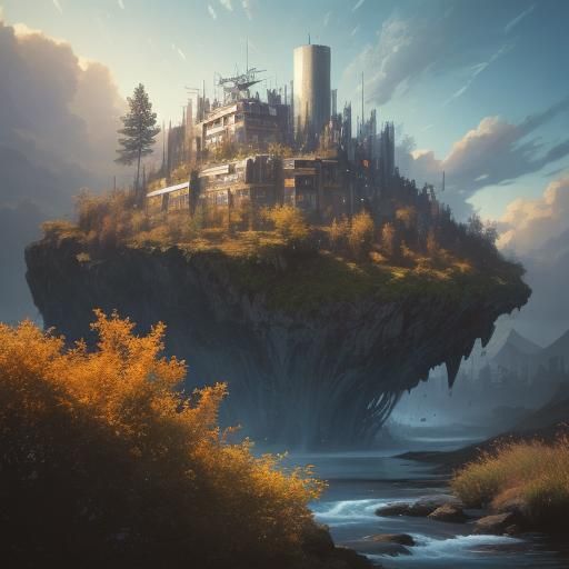 Contemplative Figure in Vibrant Environment, Hyperrealistic ...