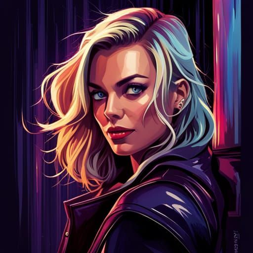 Smiling Woman Portrait in Pastel Colors