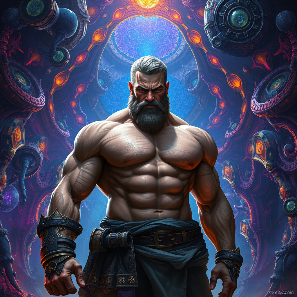 Heroic Man in Mystical Environment: Fantasy Concept Art