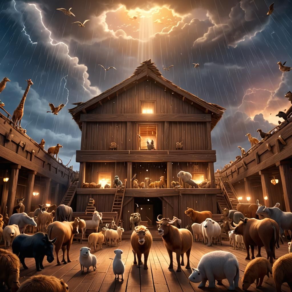 Noah's Ark: A Serene Disney 3D Animation
