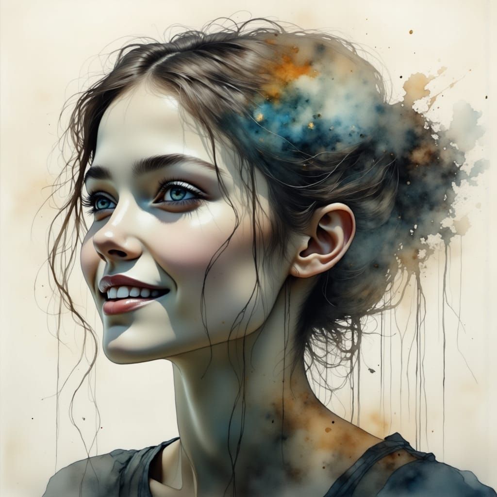 Dreamlike Space Distortion in Painterly Style