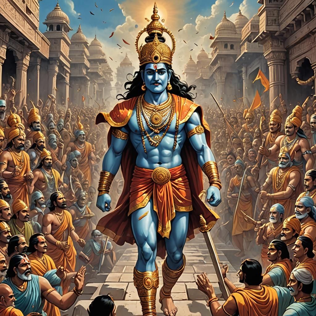 Vedic King's Fear: Anime-Style Prophecy Unfolds