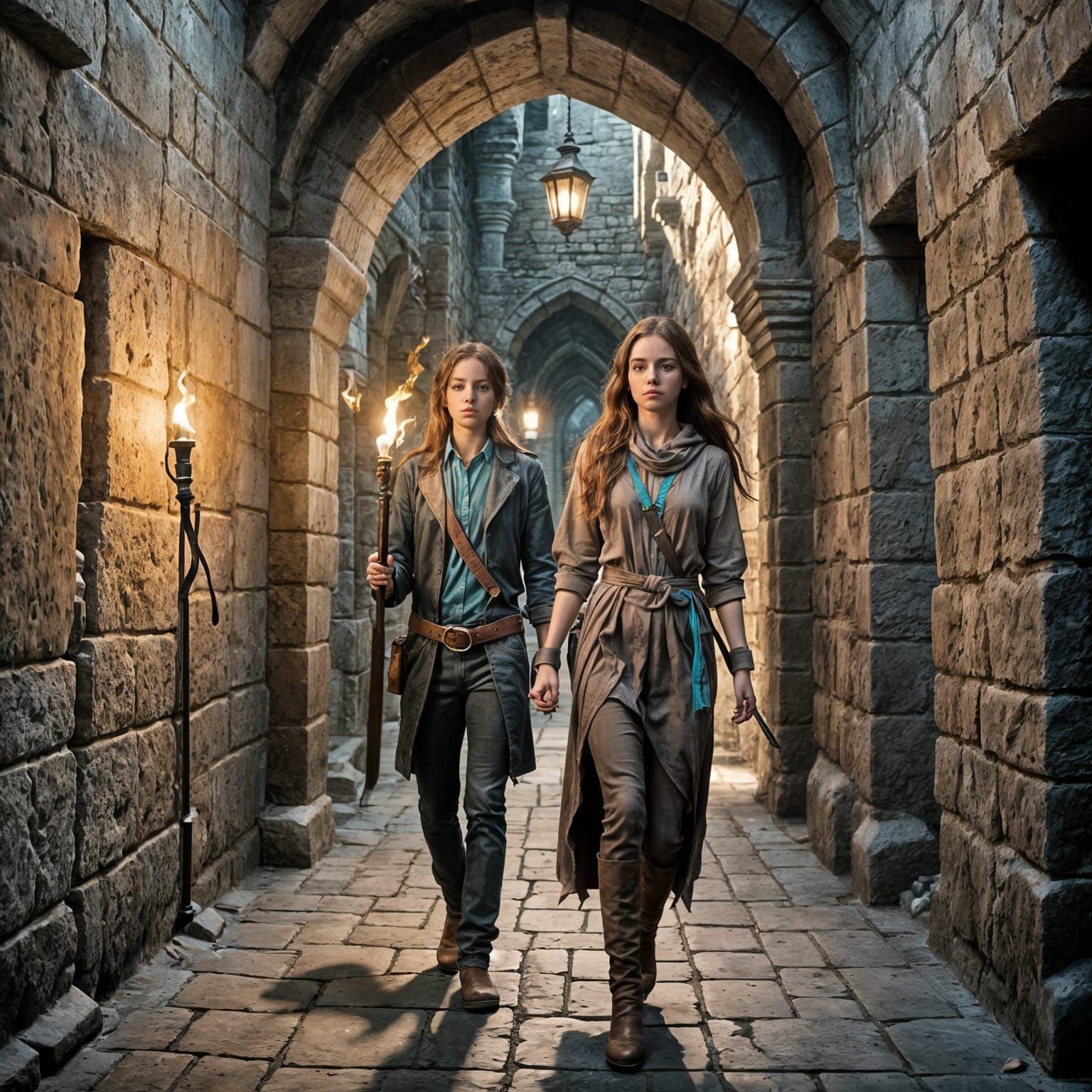 Guiding Light: A Journey Through an Underground Castle