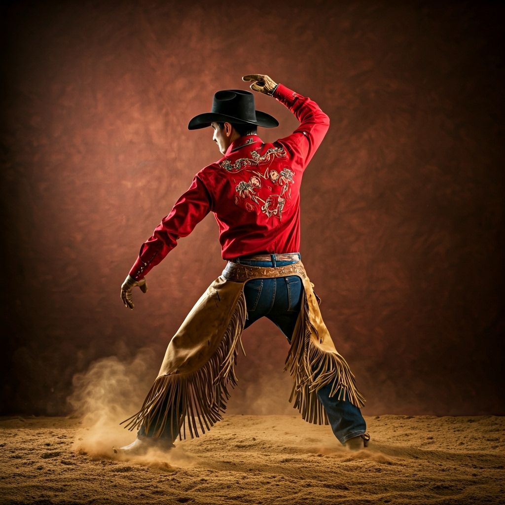 Cowboy Tango in Dramatic Lighting