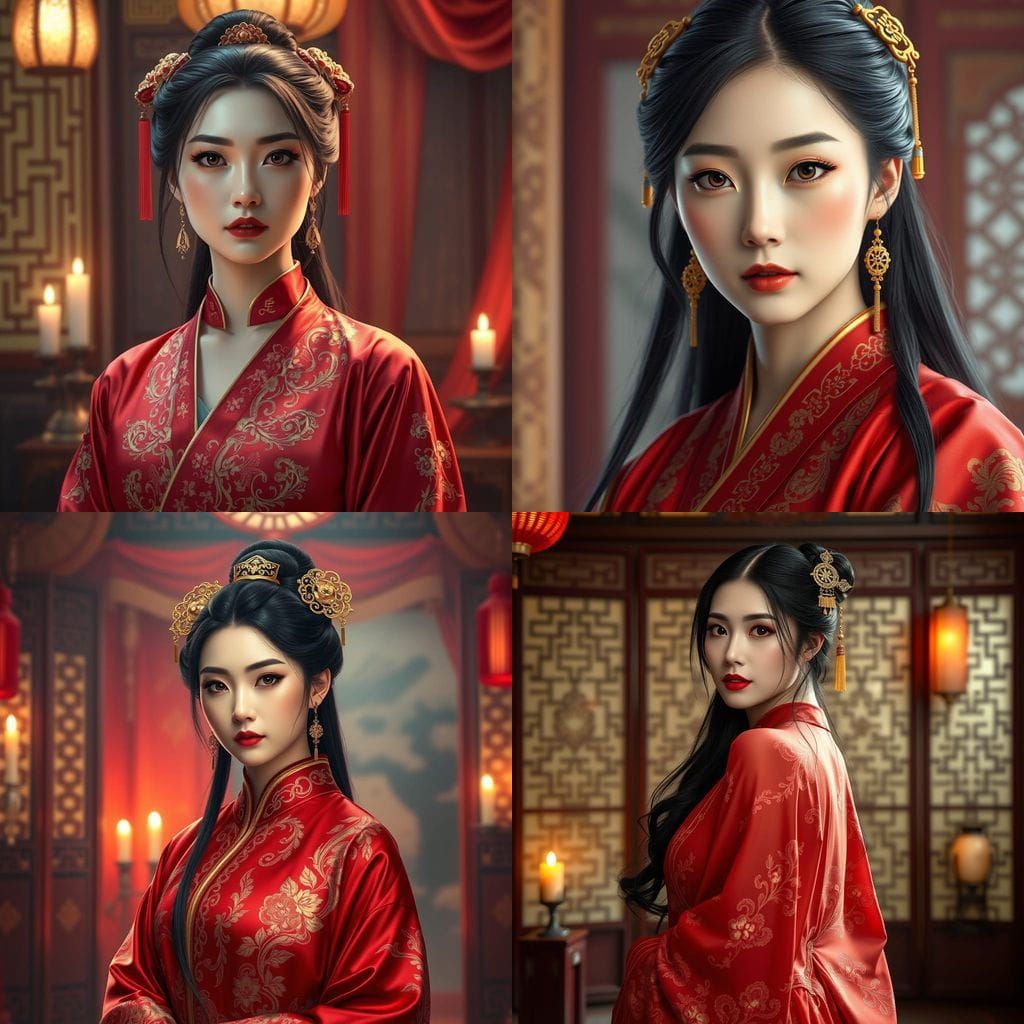 Diao Chan in Palace Chamber, Classical Chinese Art