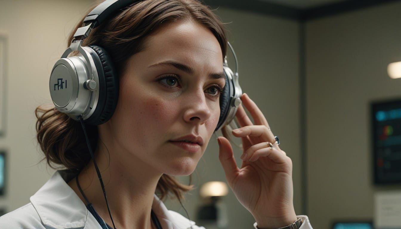 Hyper-Realistic Portrait of Woman in Sci-Fi Lab