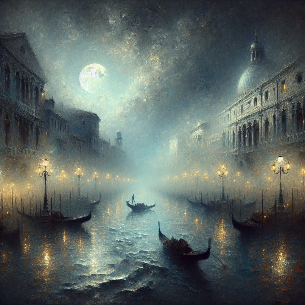 Venetian Canal in Supernatural Fog