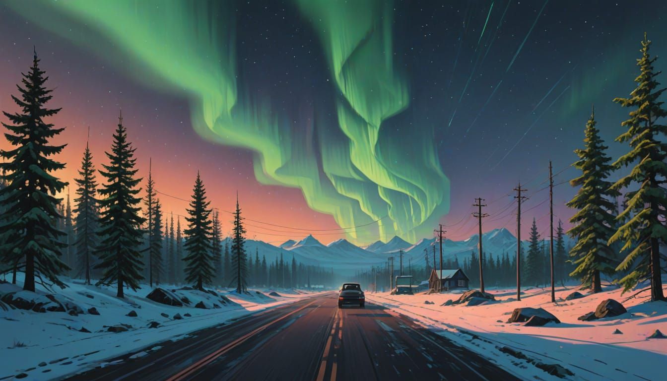 Surreal Aurora Borealis Unfolds in Celestial Harmony