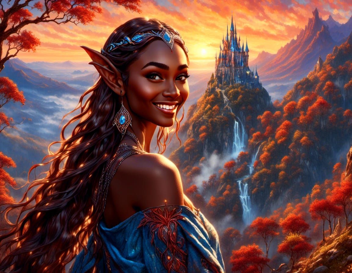 Elf and a Sunrise Castle 1