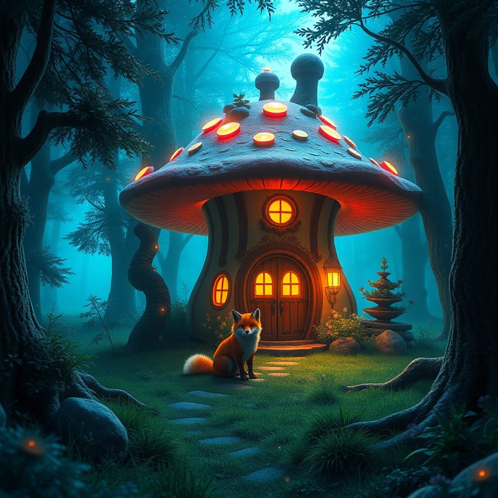 Enchanted Forest: Fairy House with Fox