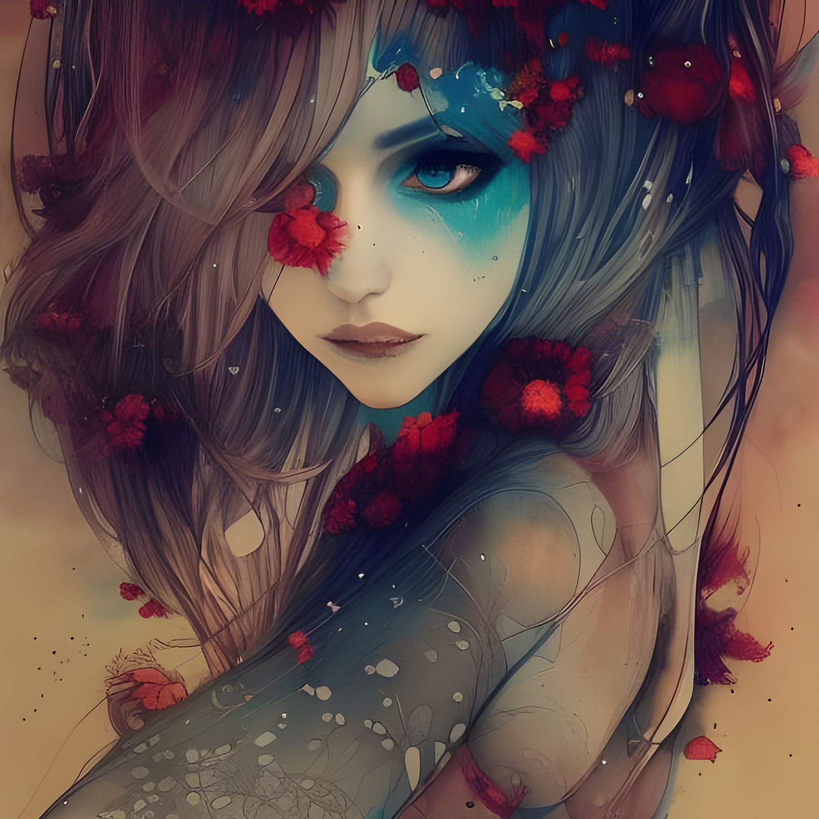 Paonia Colorado Portrait in Fantasy Art Style