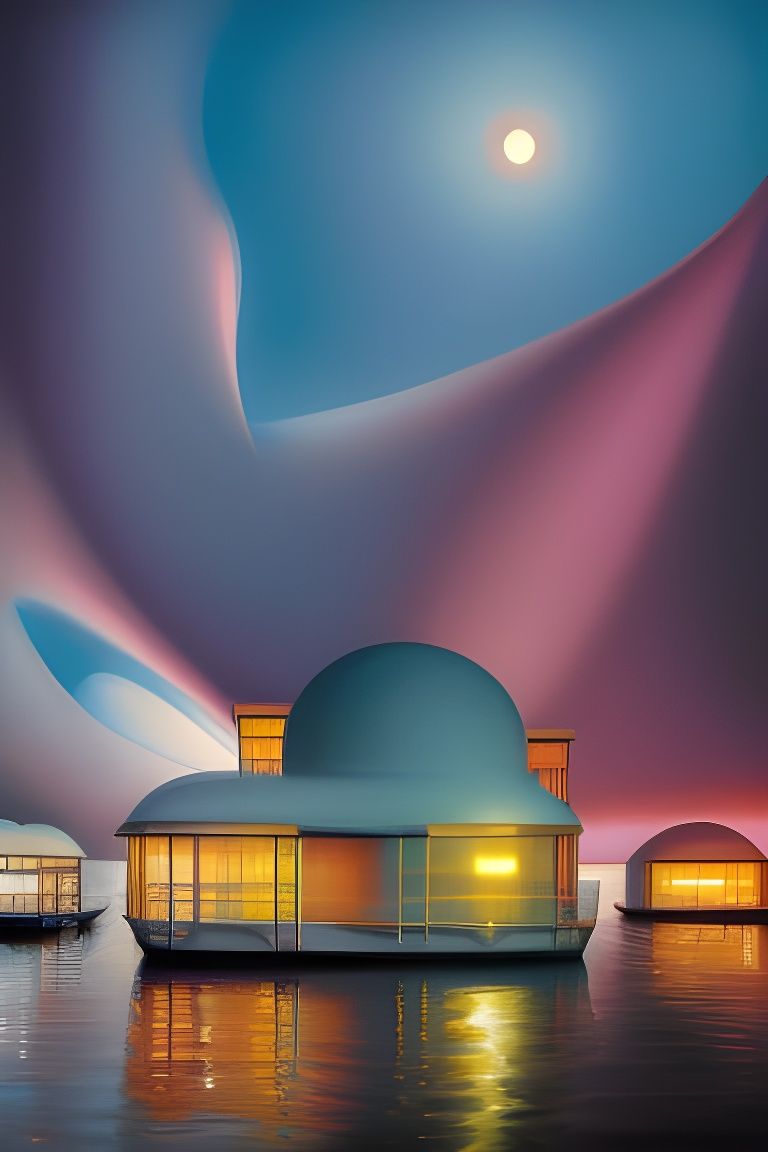 Ethereal Submarine City in Steamnouveau Style