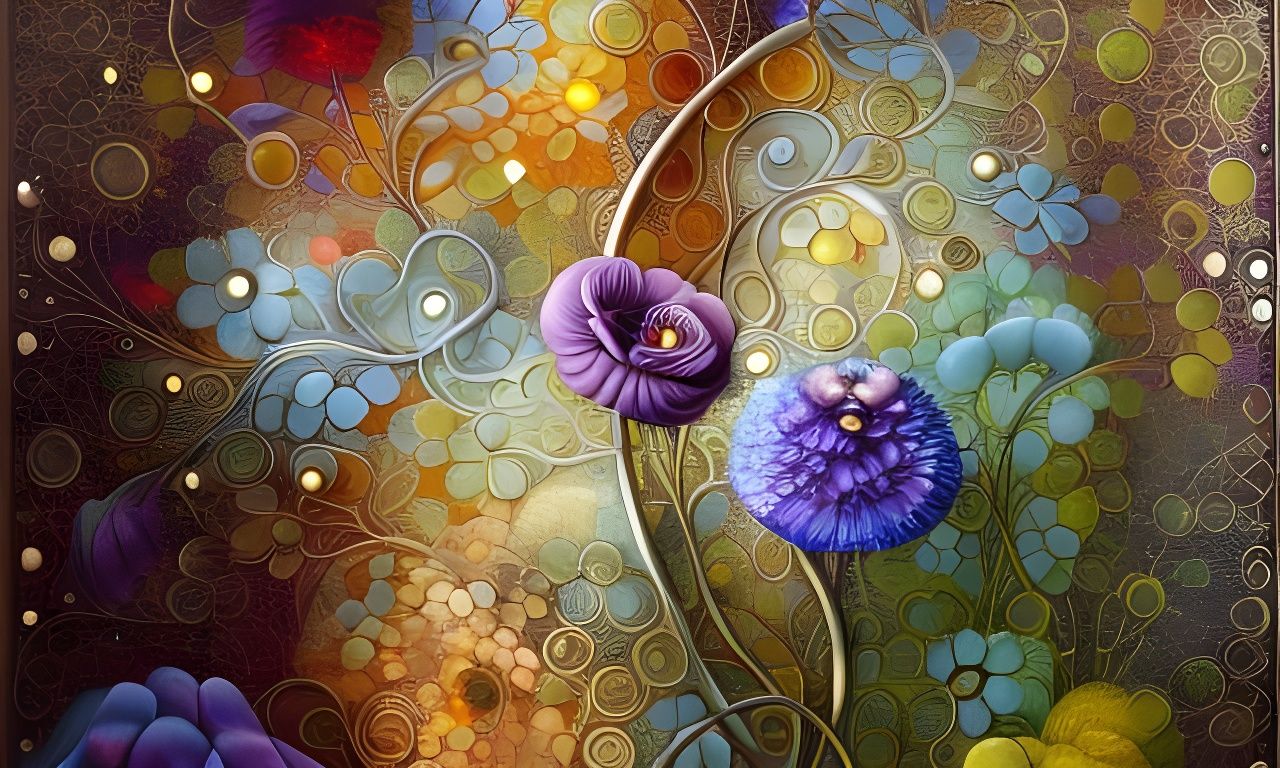 Glass Ceramic Flower Creatures in 3D