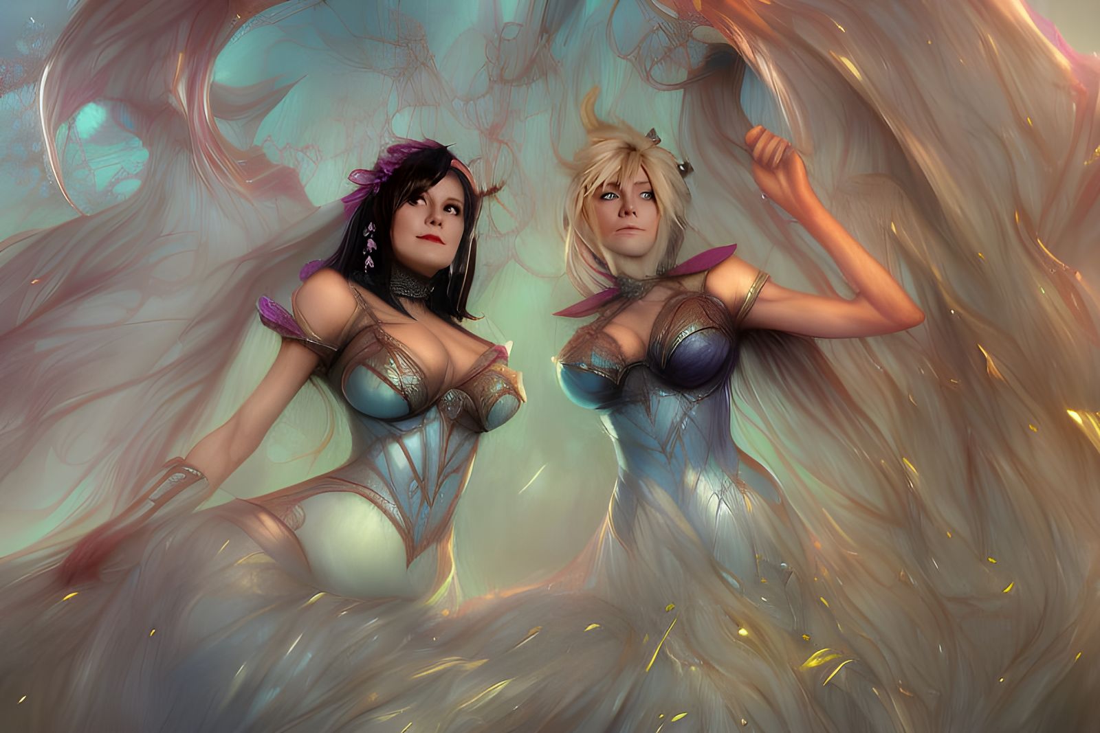 Sensual Portrait in Hyperdetailed Digital Art Style