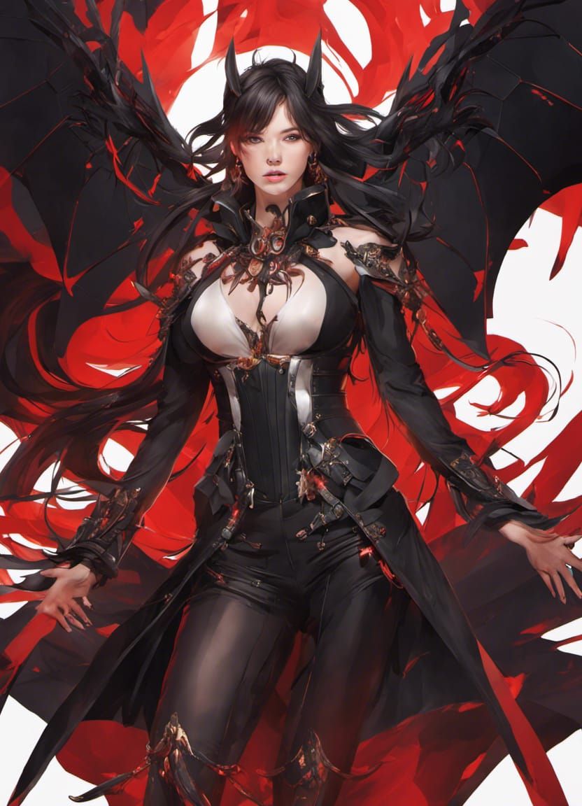 Winged Man Portrait in Detailed Matte Painting