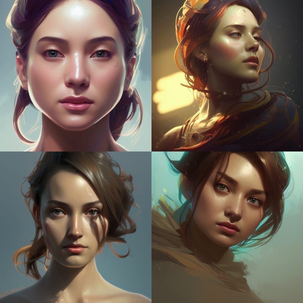 Hyperdetailed Portrait of Maya in Art Nouveau Style